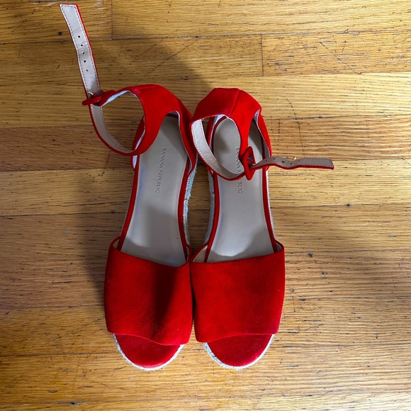 Banana republic suede red platform espadrilles - Picture 2 of 4